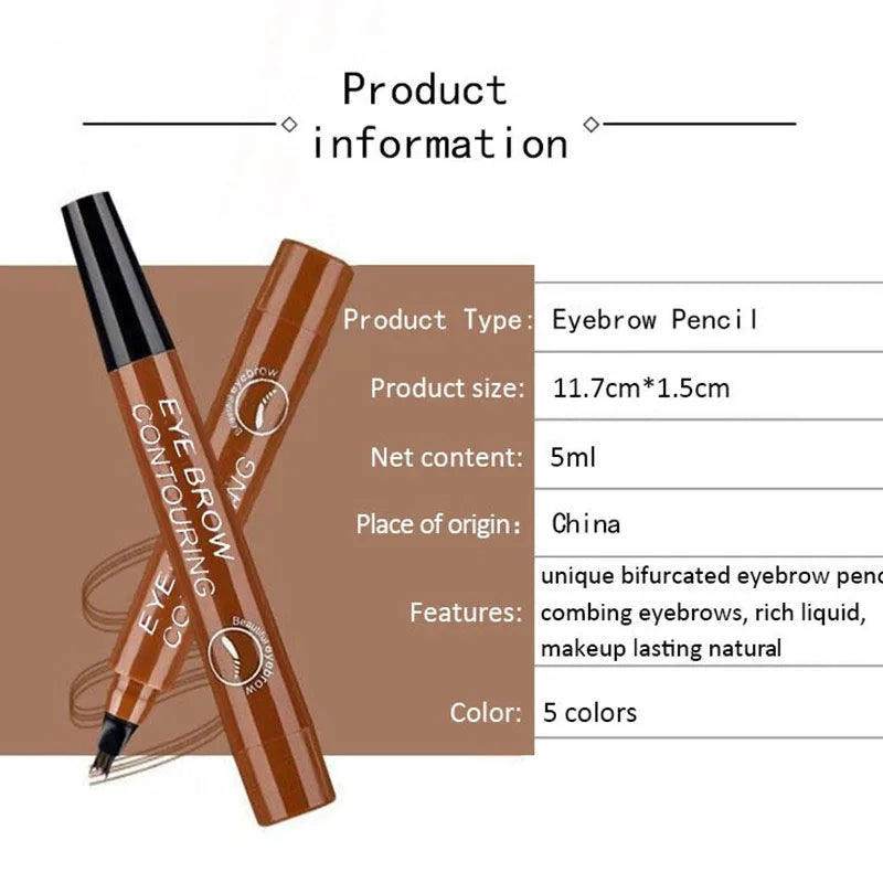 Microblend 5-Color Waterproof Eyebrow Pen